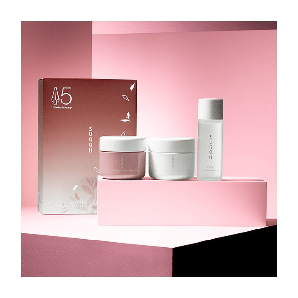 2018 15th アニバーサリー マスキュレイト マッサージ&マスク クリーム スターター キット SUQQU