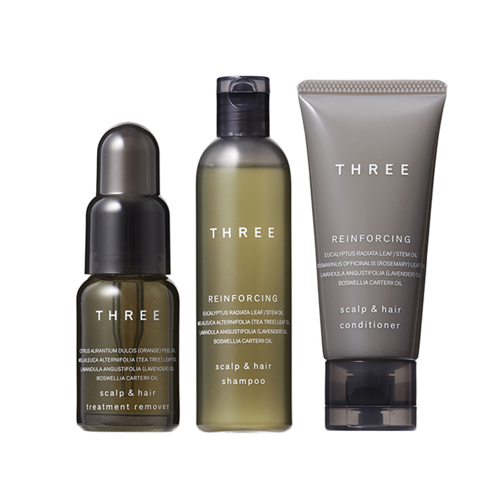 THREE スキャルプ＆ヘア トリートメント リムーバー＆リインフォーシング R トライアルキット