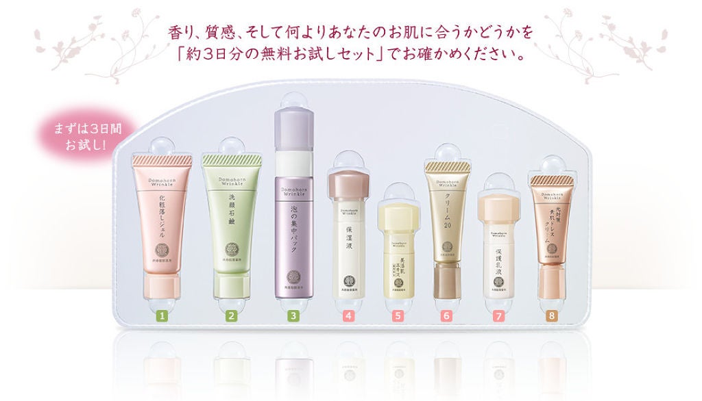 Domohorn Wrinkle トライアルセット 5点 試してみた】無料お試しセット(旧) ドモホルンリンクルのリアル