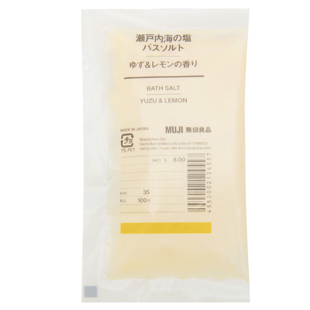 瀬戸内海の塩バスソルト・ゆず&レモンの香り(分包) 無印良品