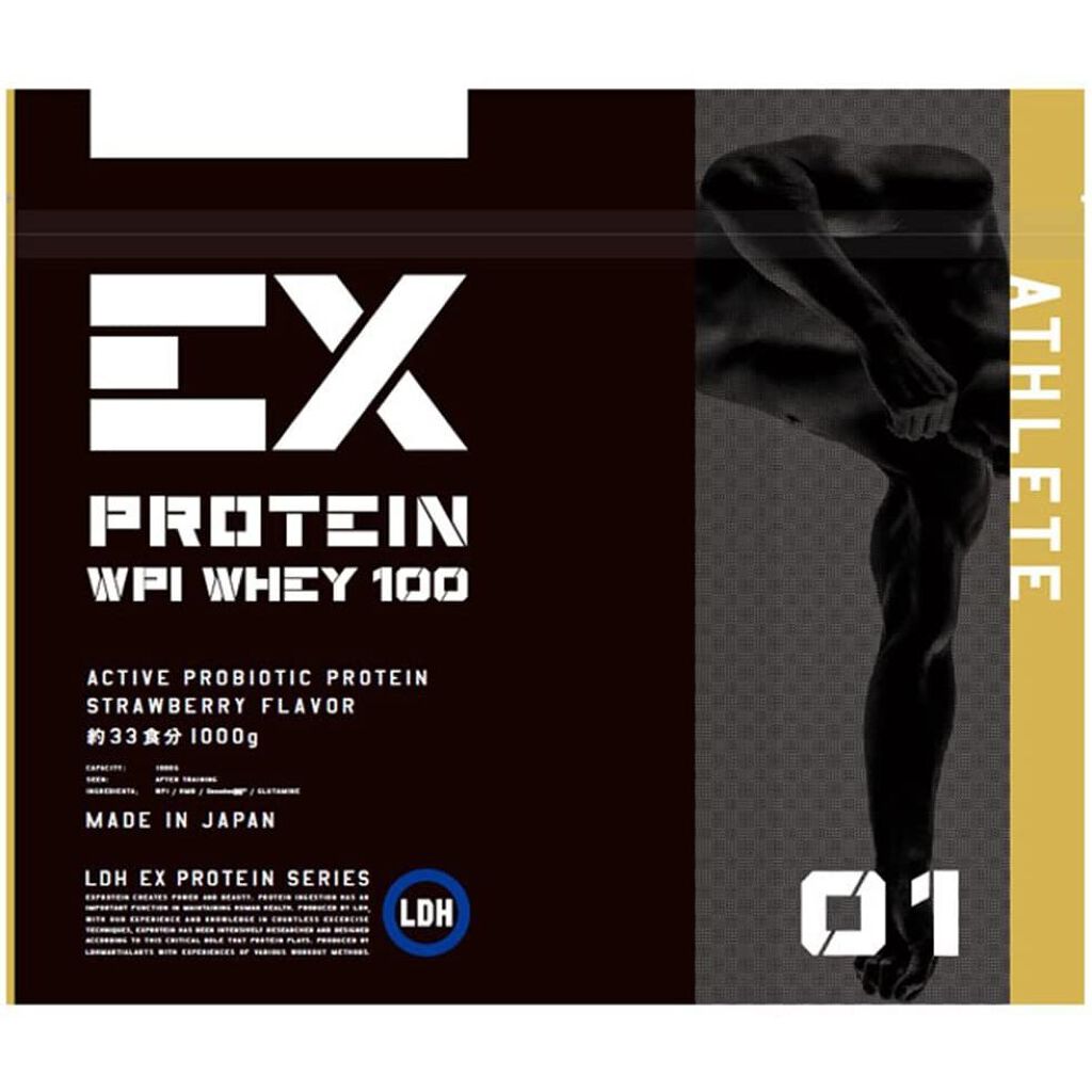EX FIGHT EX01 ATHLETE プロテインWPI WHEY100（ストロベリー風味）