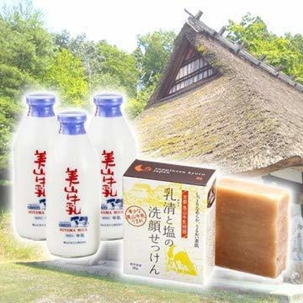 京のすっぴんさん 京都美山牛乳物語 乳清と塩の洗顔せっけん