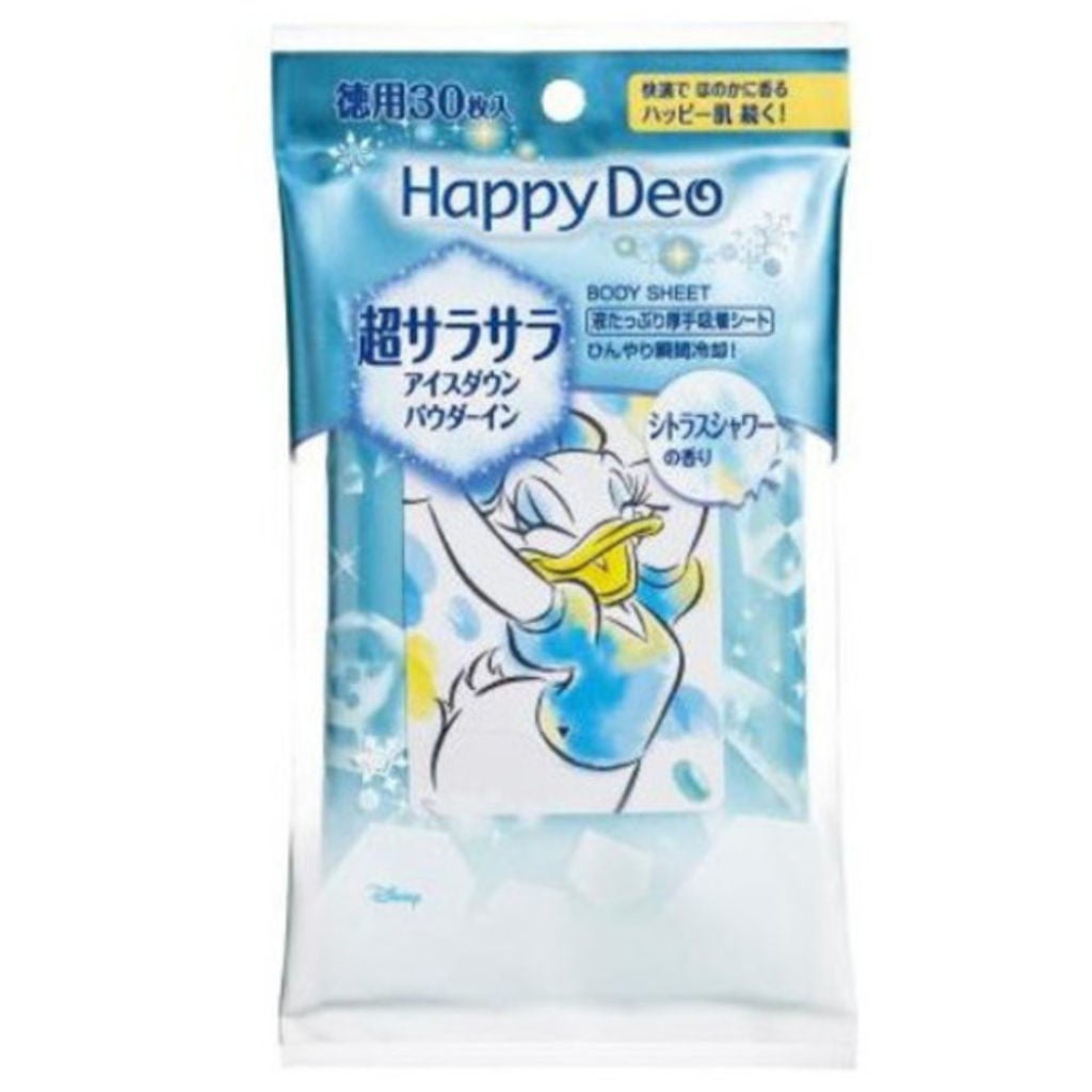 ハッピーデオ ボディシート 超サラサラ アイスダウン シトラスシャワー マンダム