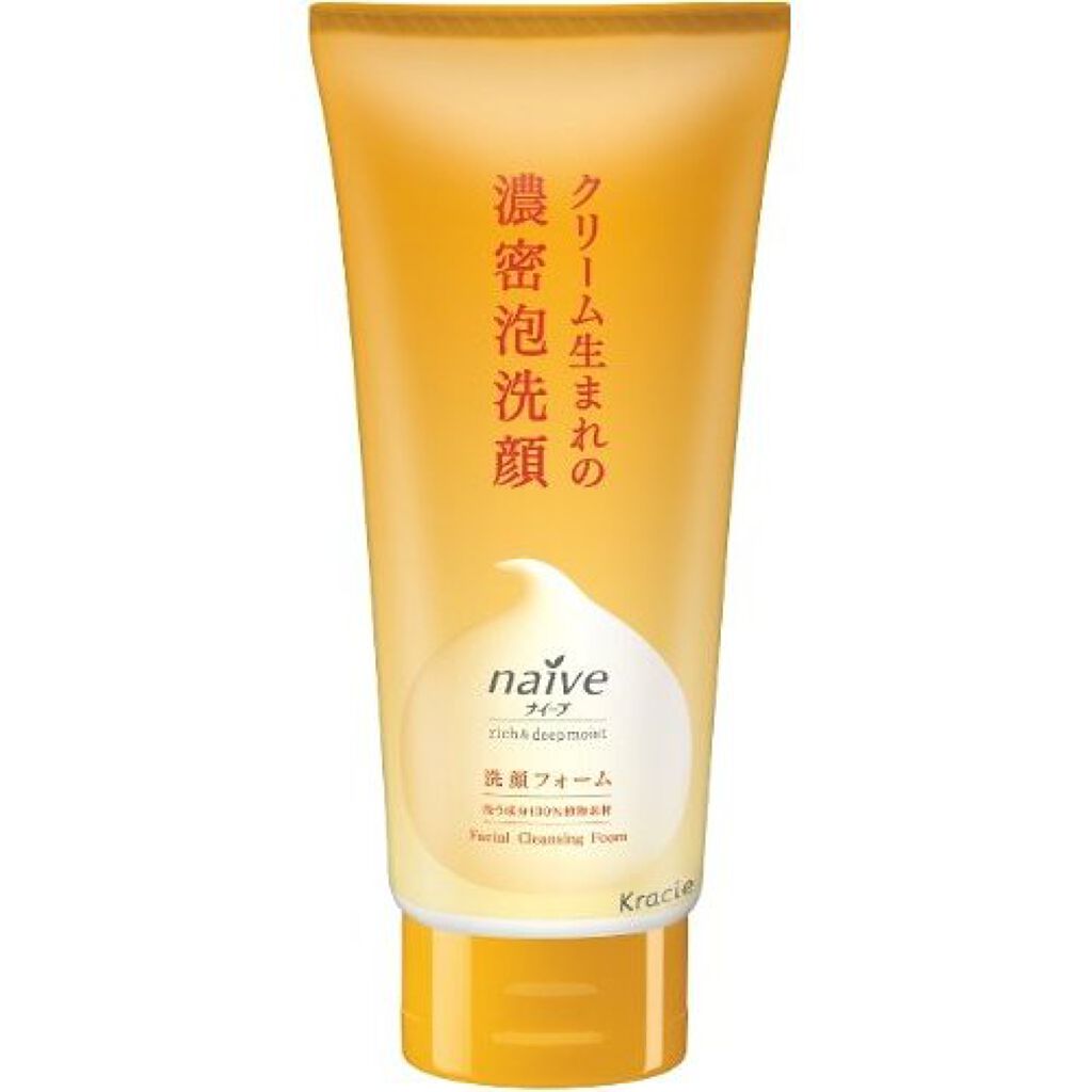 ナイーブ クリーム生まれの濃密泡洗顔（ローヤルゼリー＆ローズエキス配合）