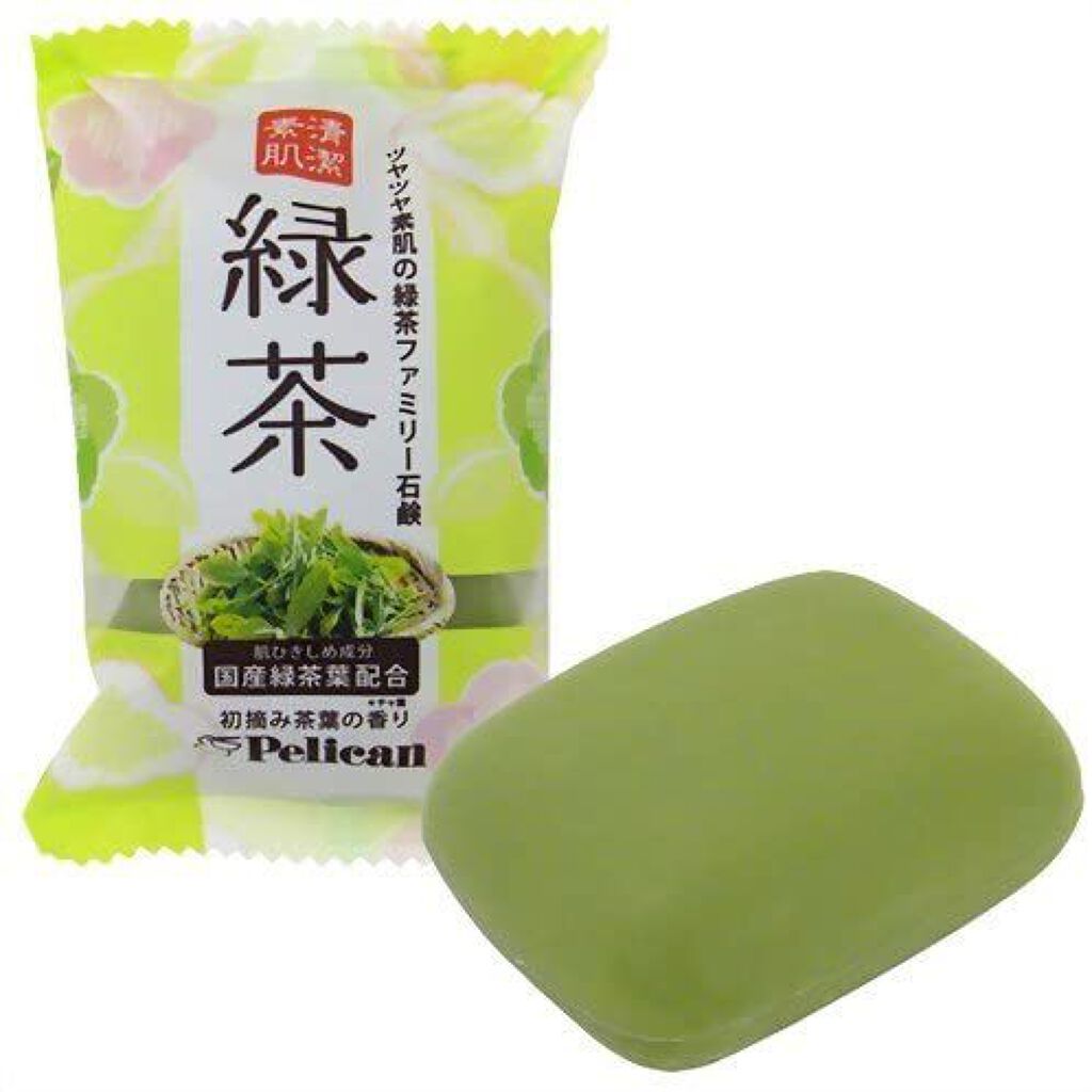 ペリカン石鹸 緑茶ファミリー石鹸