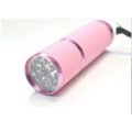 夜光LEDハンドライトAタイプ(9灯)ペン型・ハンディ型 ジェルネイル (ピンク)