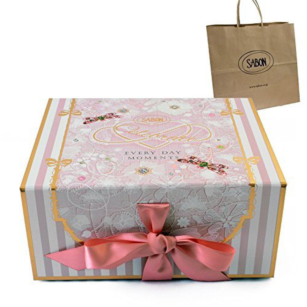 SABON ボディースクラブ ボディーローション ハンドクリーム フットクリーム ギフト ボックス セット ショップバッグ付 (4アイテムギフトセット)