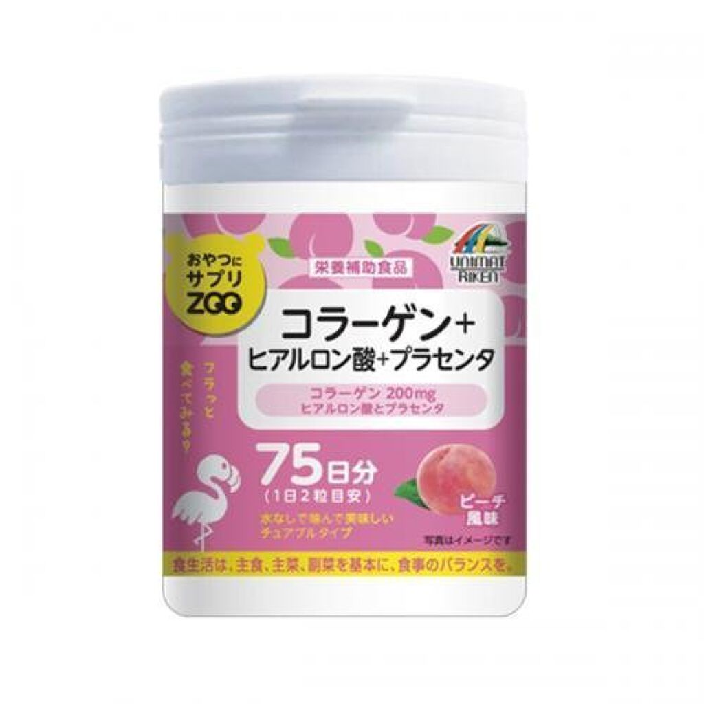 おやつにサプリZOO コラーゲン+ヒアルロン酸+プラセンタ ユニマットリケン