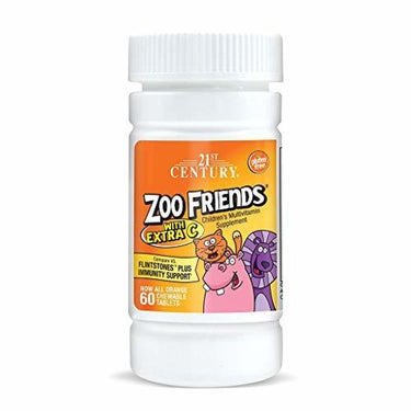 Zoo Friends with Extra C, Children's Multivitamin Multimineral 21st Century