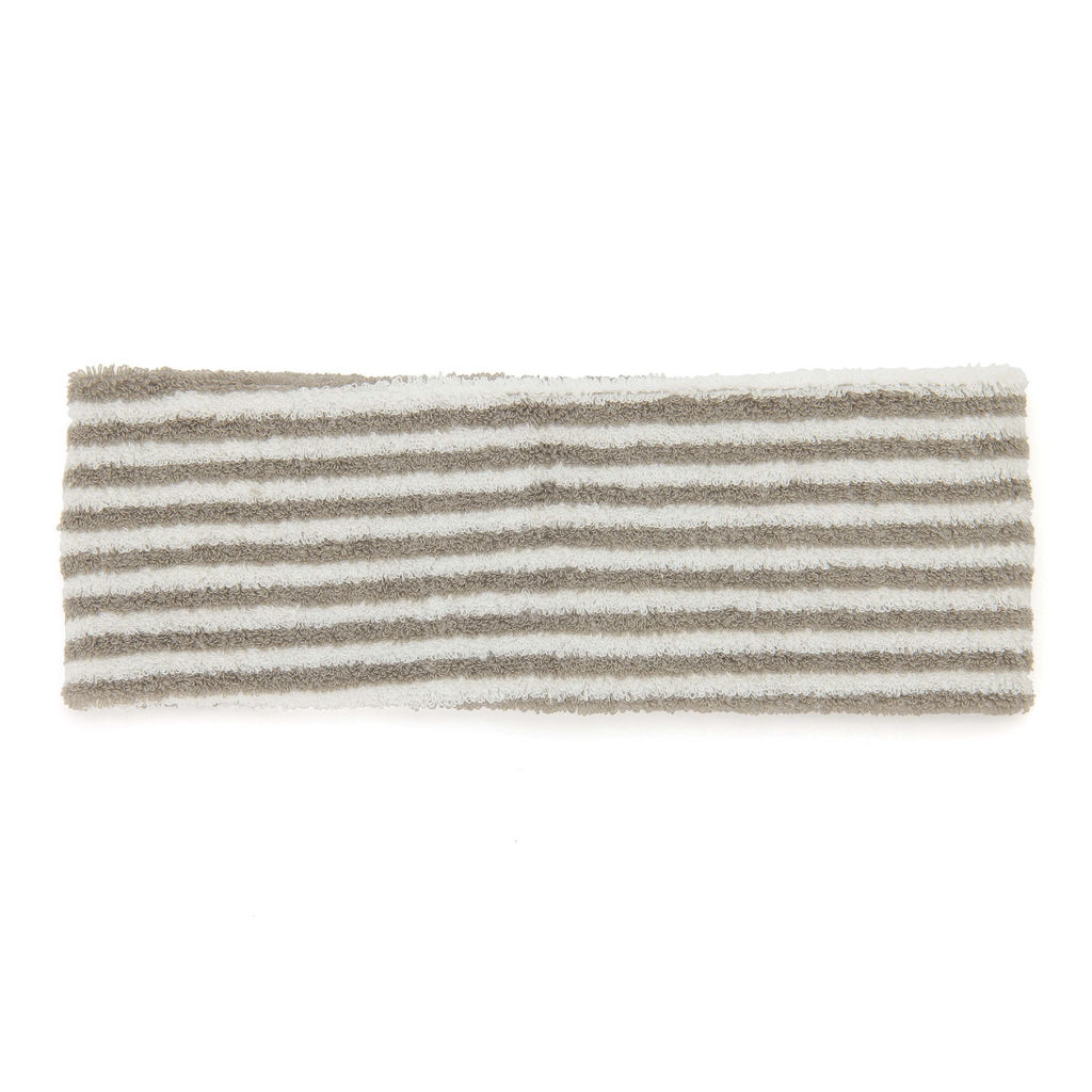 パイルヘアターバン・細 グレーストライプ