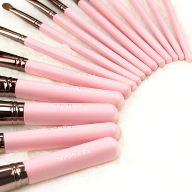 試してみた Sixplus ピンク色 メイクブラシ15本セット Sixplus Lips
