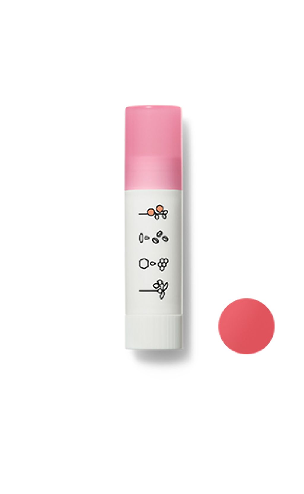 ほんのり色づくリップクリームヌードピンク（アップルの香り）