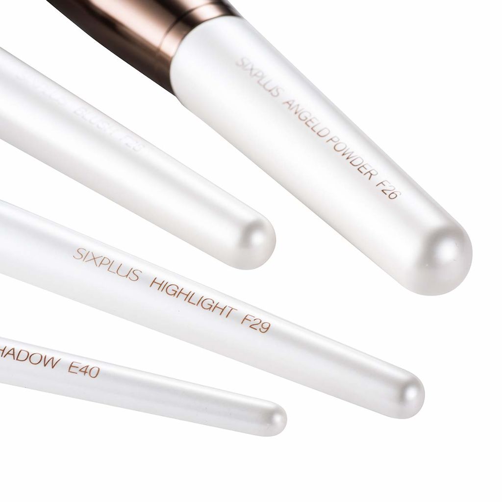 試してみた】SIXPLUS エレガンスシリーズ ホワイトパール メイクブラシ