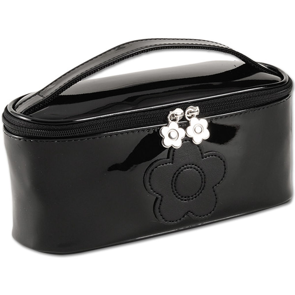 ポーチ デイジーパッチエナメル  ミニバニティ（ブラック）