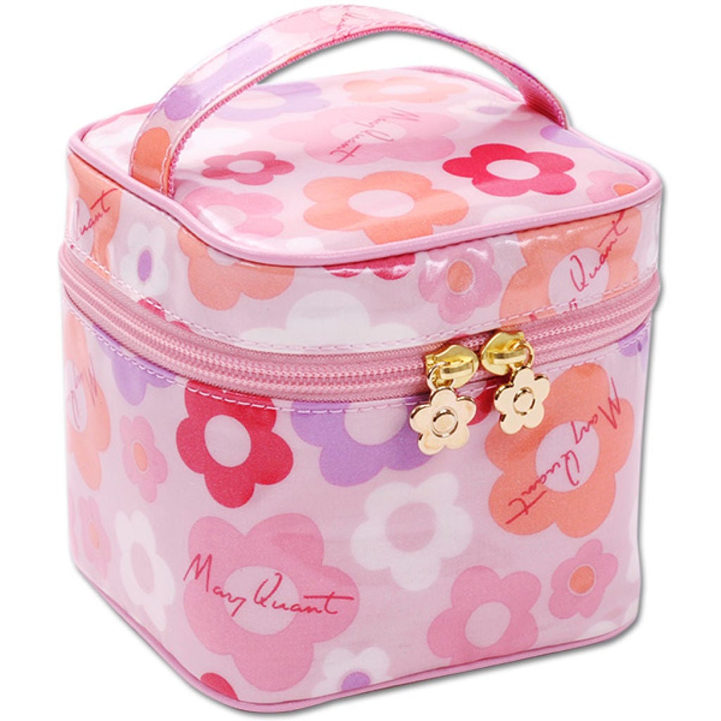 ポーチ カラフルデイジーパール キューブバニティ(ピンク)